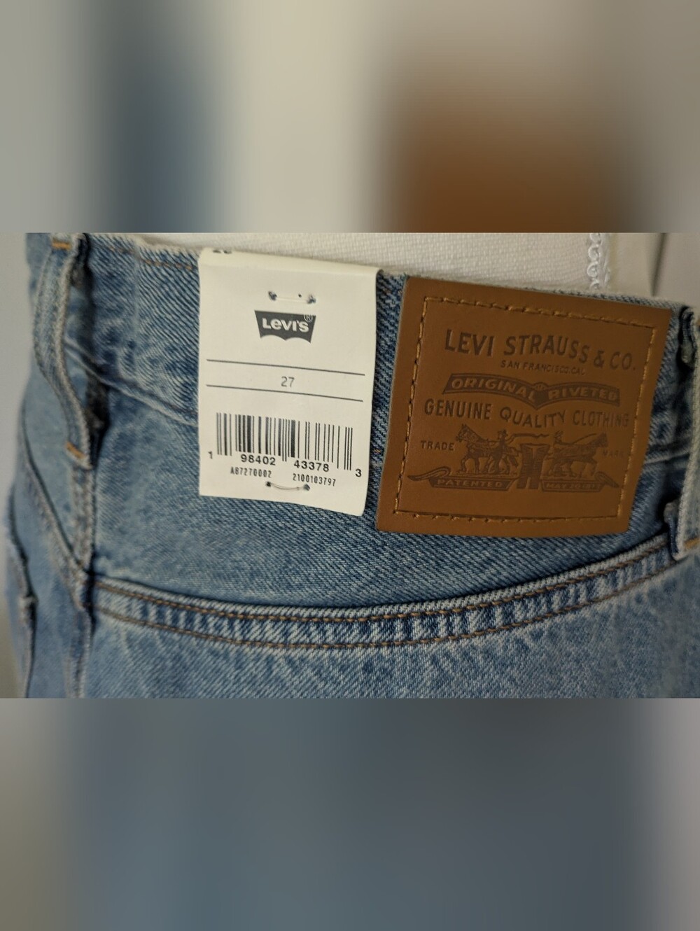 Levi's Long Icon Denim Skirt, Sz 27 - Picture 6 of 7